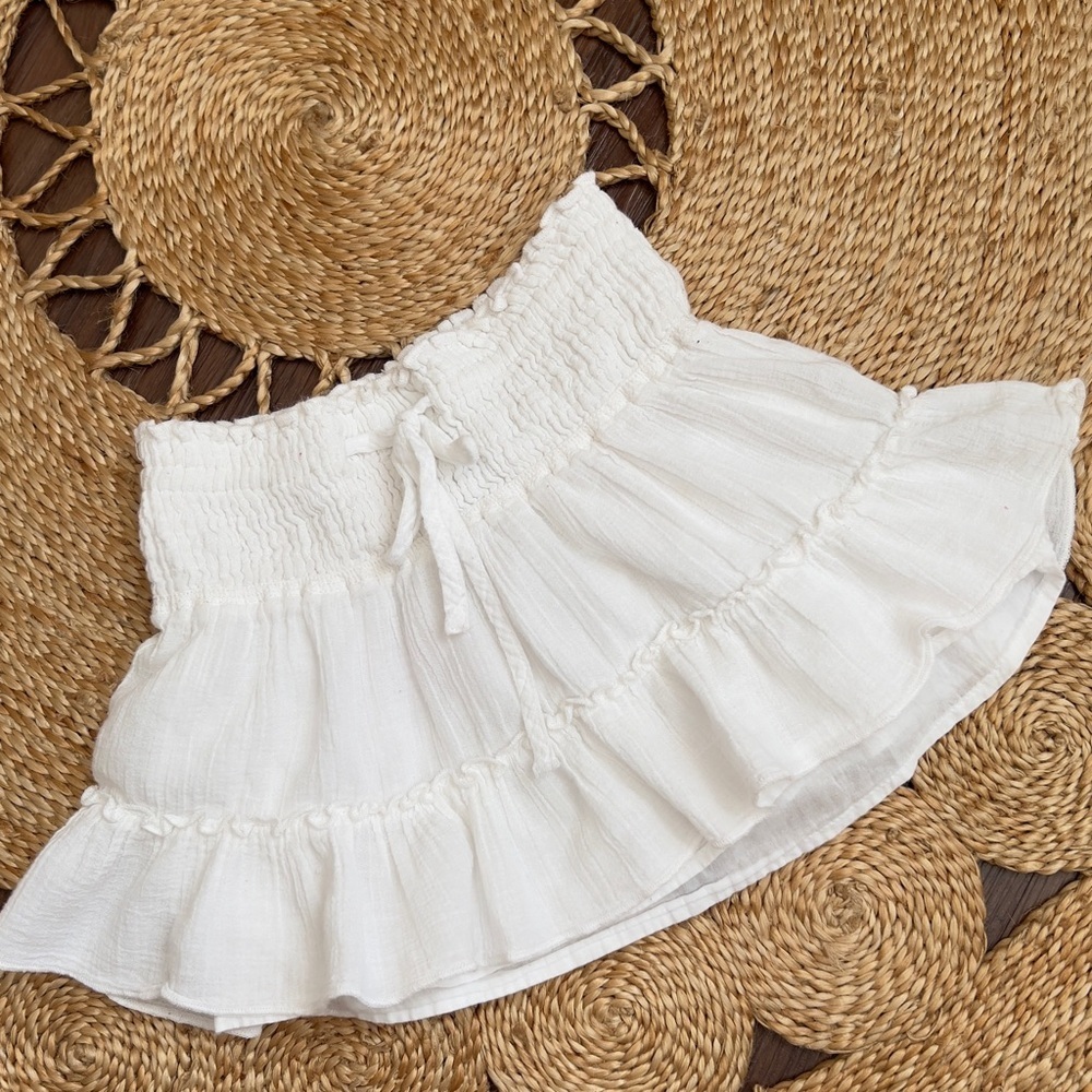 Abercrombie Kids Gauzy Swimsuit Coverup Skirt Lined Ruffle Mini